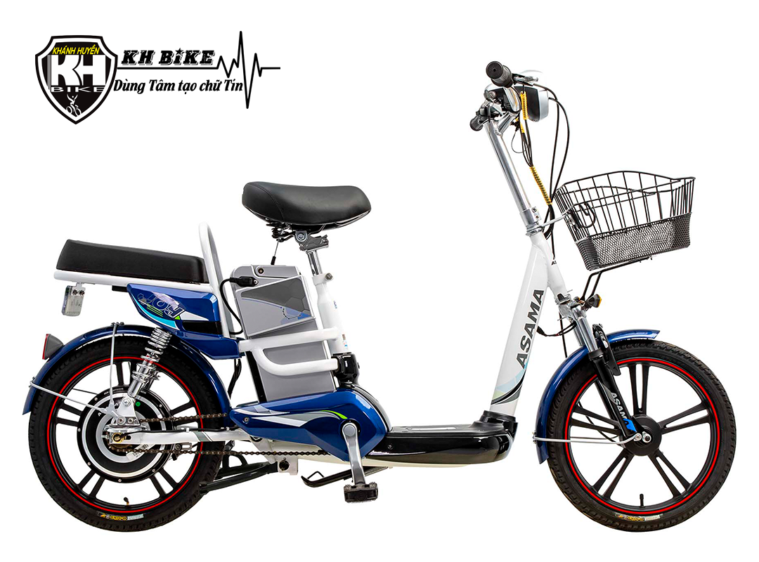Xe đạp điện K6 trắng - xanh ngọc – ecabike